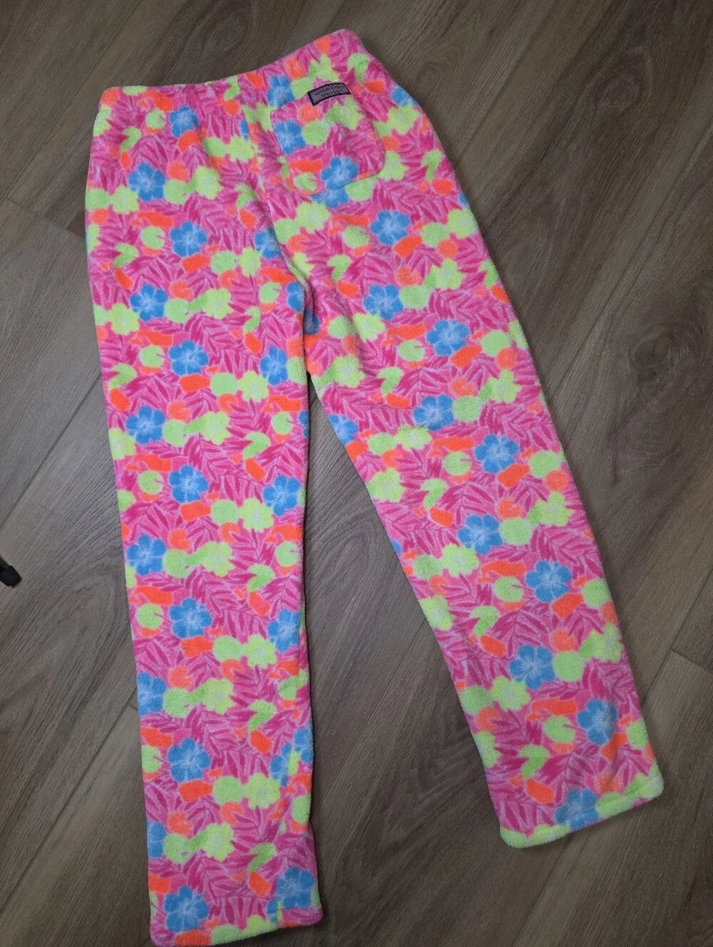 Vineyard Vines Neon Floral Fleece Pajama Pants - Pink, Blue, Lime